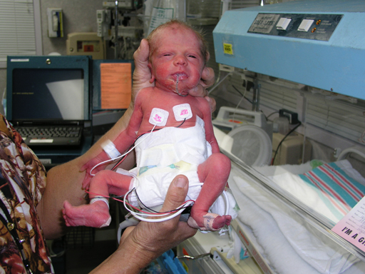 A sorta scary looking baby